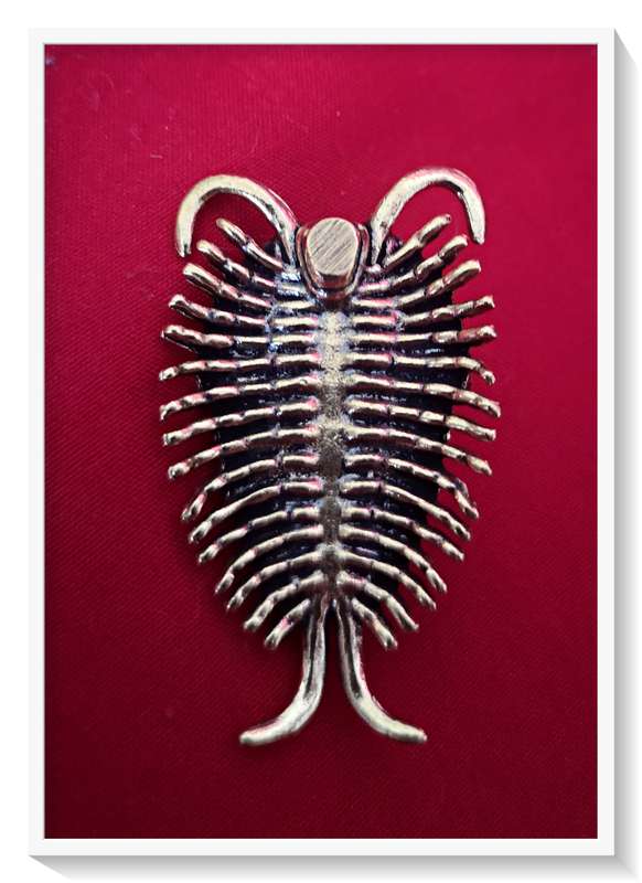 A Detailed Little Bronze and Brass Metal Trilobite (Fossil) Decor Object Ornament - Condition: New