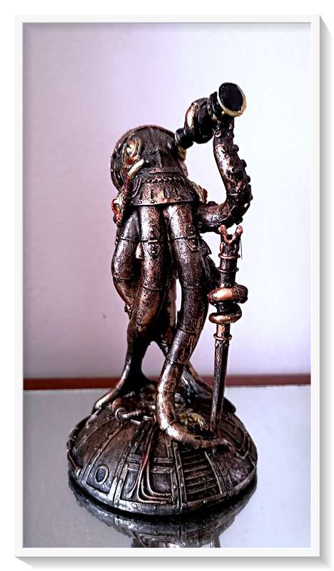 A Fantastic Steampunk Octopus Figurine - Resin Cast and Hand-Painted - Dimensions 100mm by 180mm