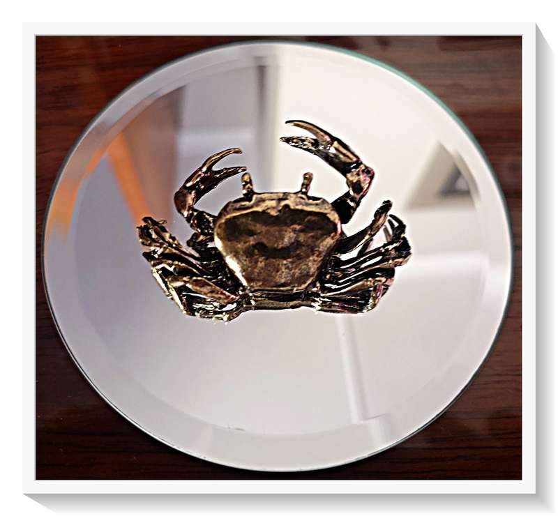 Precious Little Bronze & Brass Crab Ornament - Beautifully articulated - Fine Realistic Detail - New