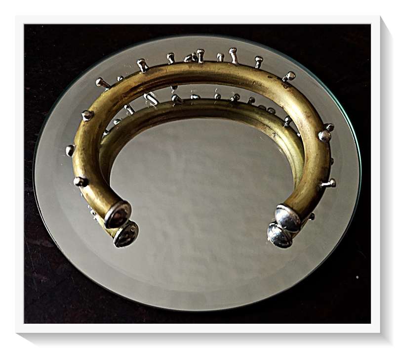 A Surreal Hand-Crafted Brass and Silver Bracelet for a Miss or Mister Strange - HAVE A LOOK!