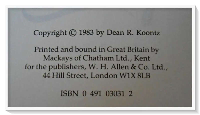 Dean Koontz - Phantoms - First British Edition - 1983 - W H Allen and Co - Hardcover with Dustcover
