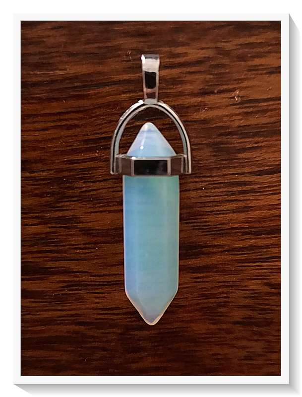 Double Terminated Opalite Crystal Pendant - For Him or Her - Holistic Jewelry ***