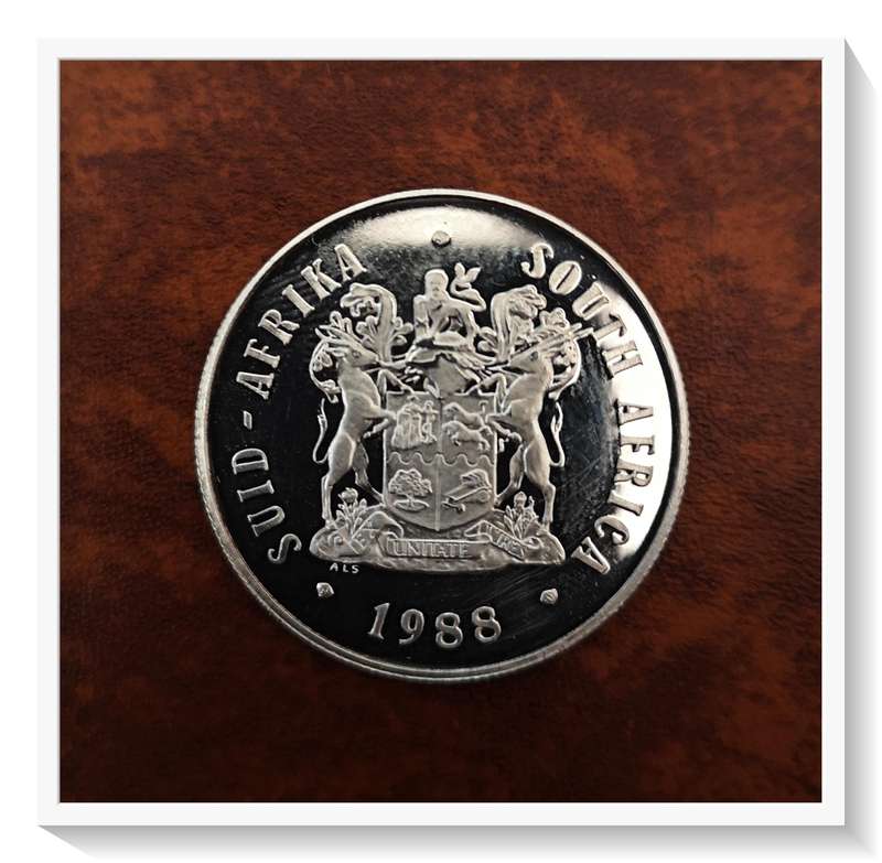 GROOT TREK One Rand Coin - 800 Silver - Commemorative Silver Coin 1838 - 1988