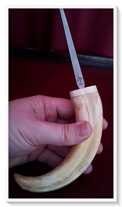 Genuine Vintage Wharthog Letter Opener - Well Rounded off and Smooth - Tusk Length alone is 200MM