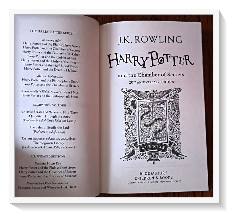 Harry Potter and the Chamber of Secrets - 20th Anniversary Edition - Ravenclaw Edition - Hardcover