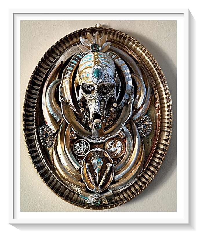 The Hunter's Inscape by Human-Centred Fine Artist Ras Steyn [MA] - Mixed Medium - 400MM X 320mm