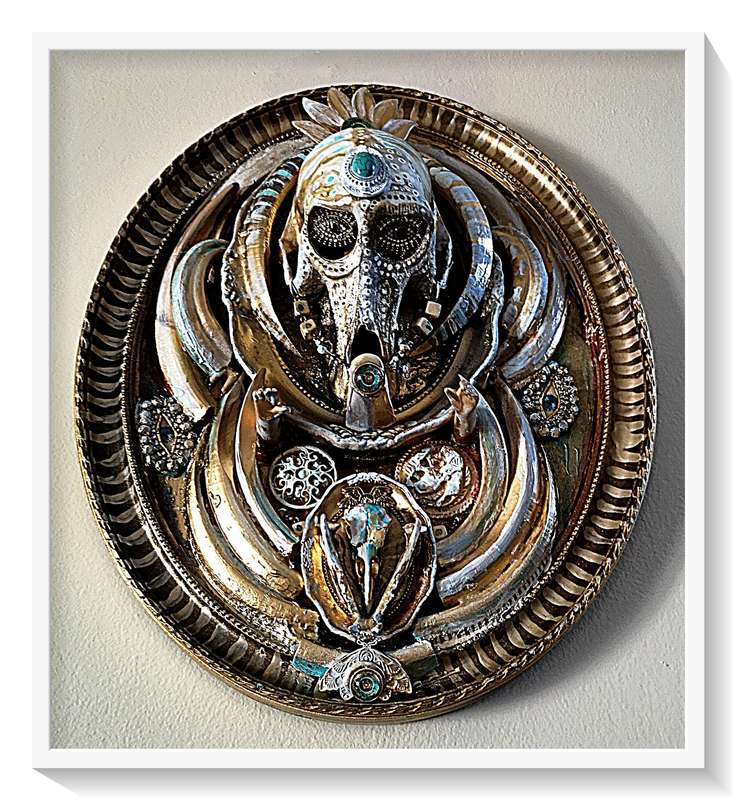 The Hunter's Inscape by Human-Centred Fine Artist Ras Steyn [MA] - Mixed Medium - 400MM X 320mm