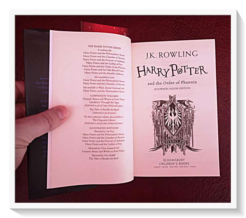 JK Rowling - Harry Potter and the Order of the Phoenix - Ravenclaw Edition - First Edition - Like Ne