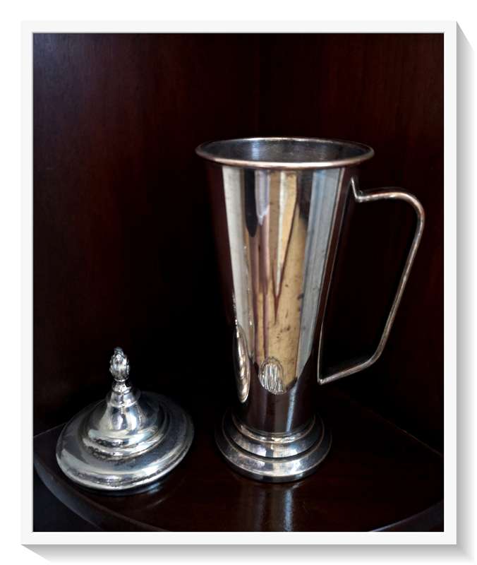 Large 30CM Silver Plated Art Deco Trophy Like Jug - Dimensions: 120mm by 220mm