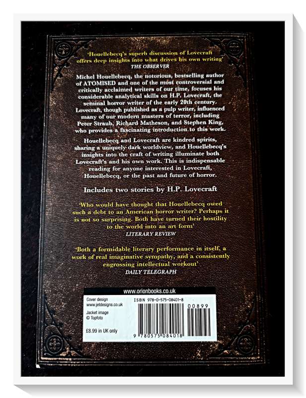 Michel Houellebecq: LOVECRAFT Against the World, Against Life - Intro by Stephen King VG+