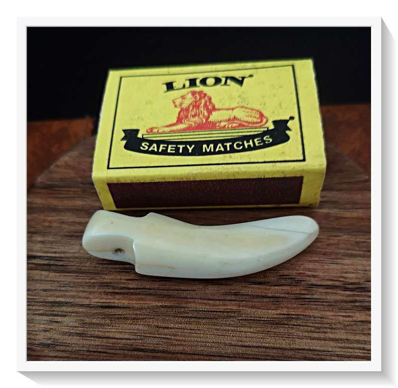 Natural Tribal Tooth Pendant Carved from Warthog Tusk and Polished 50mm by 15mm - Unique Gift*