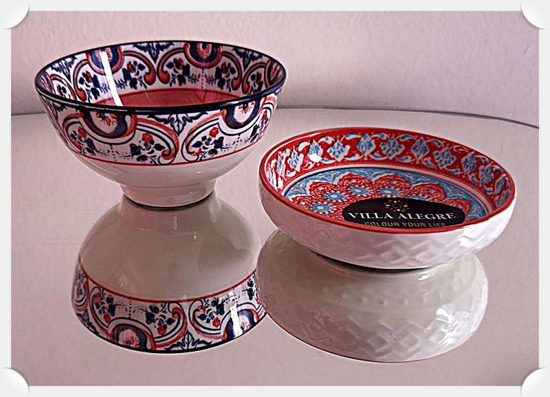 Original VILLA ALEGRE Rice Bowls - One is 90mm in Width and the other one 95mm