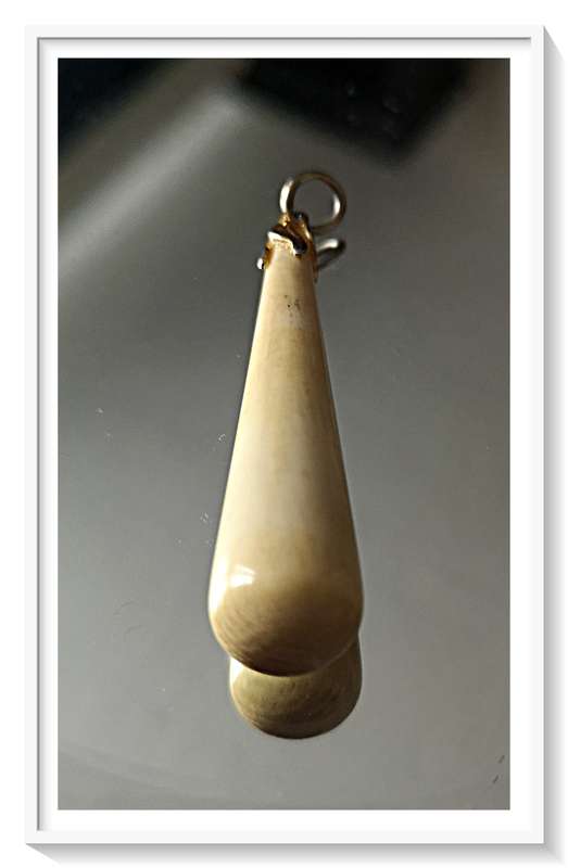 Rare Find - Teardrop Shaped Bone Pendant 35mm in Length- Hand-Made from Warthog Boar Tusk *****
