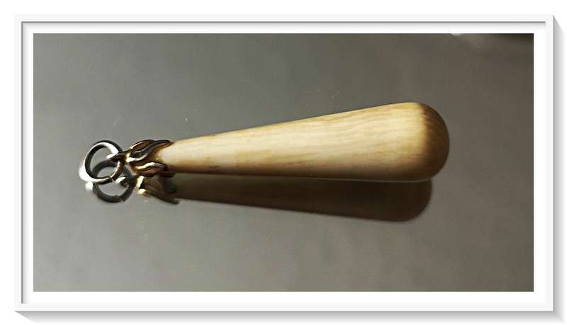Rare Find - Teardrop Shaped Bone Pendant 35mm in Length- Hand-Made from Warthog Boar Tusk *****