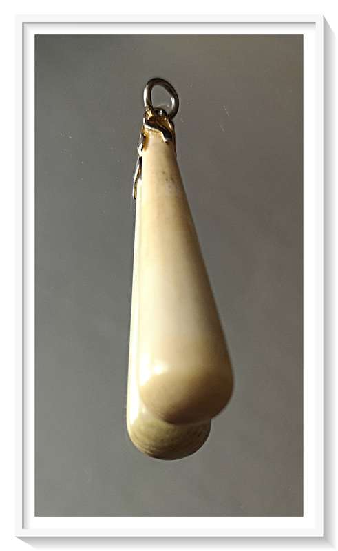 Rare Find - Teardrop Shaped Bone Pendant 35mm in Length- Hand-Made from Warthog Boar Tusk *****