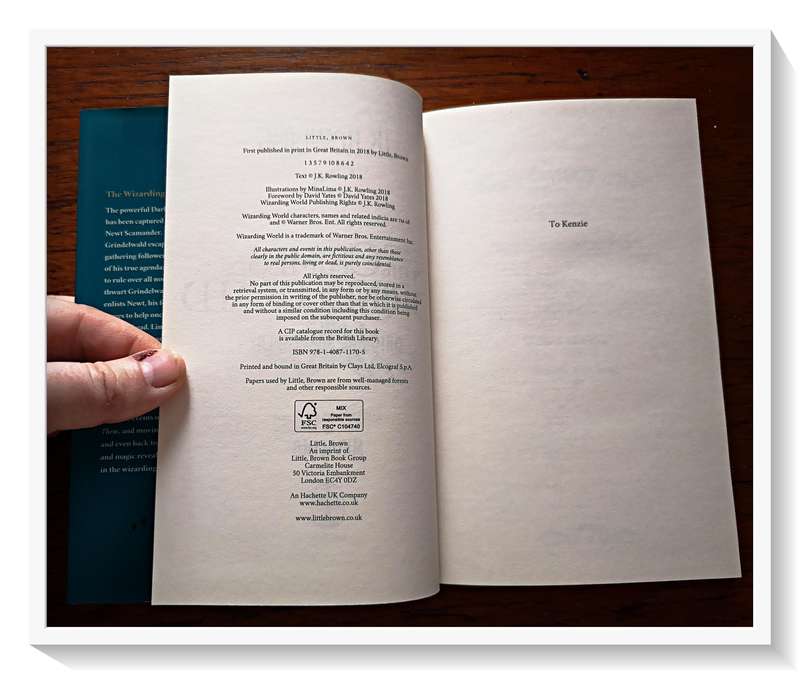 Rowling J.K. The Crimes of Grindelwald - Fantastic Beasts First Edition plus 1st Impression 2018 *