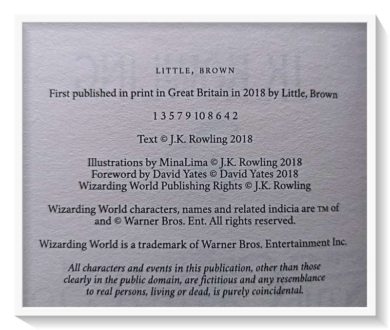 Rowling J.K. The Crimes of Grindelwald - Fantastic Beasts First Edition plus 1st Impression 2018 *
