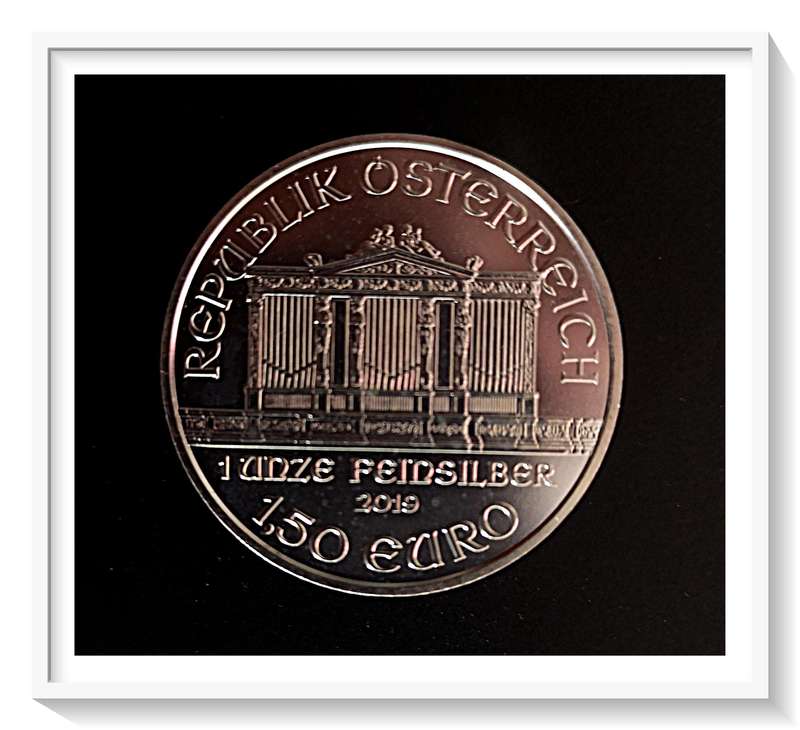 Silver Austrian Philharmonic 1 OUNCE FINE SILVER COIN - 2019 - Uncirculated - 1OZ 99.9 Fine Silver