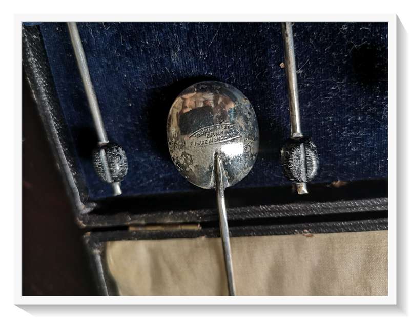 Made in England - Vintage Silver Plated Teaspoons in Original Velvet Casing