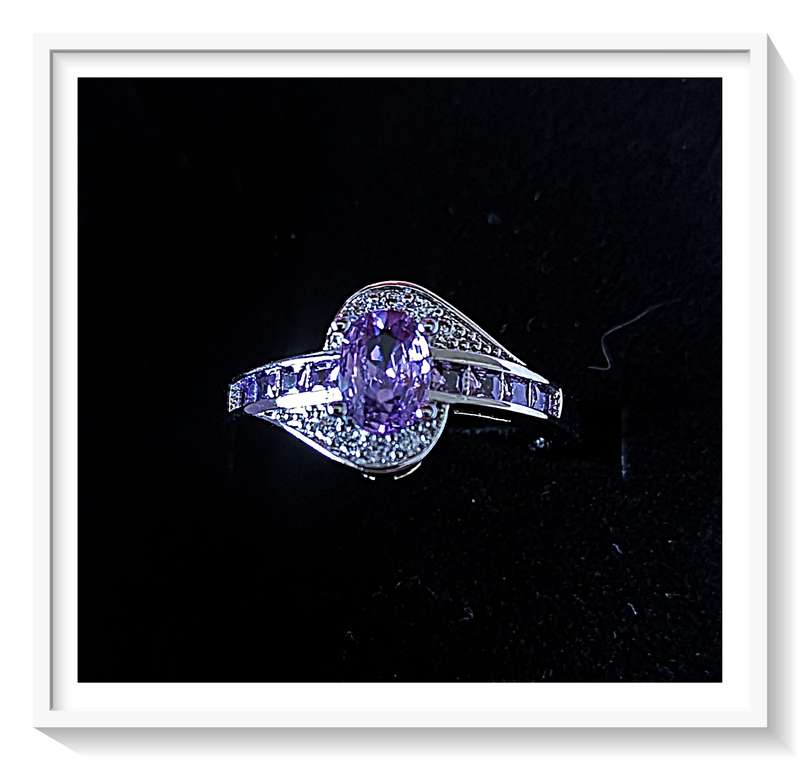 Sterling Silver 925 Ring - Size 8 - Amethyst Zircon - A Quality Ring for a Quality Dame