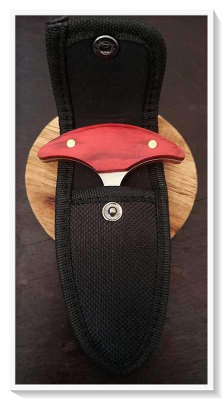 Tactical Dagger with Dual Edge and Smooth Wooden Grip Handle and Free Pouch - Columbia: USA