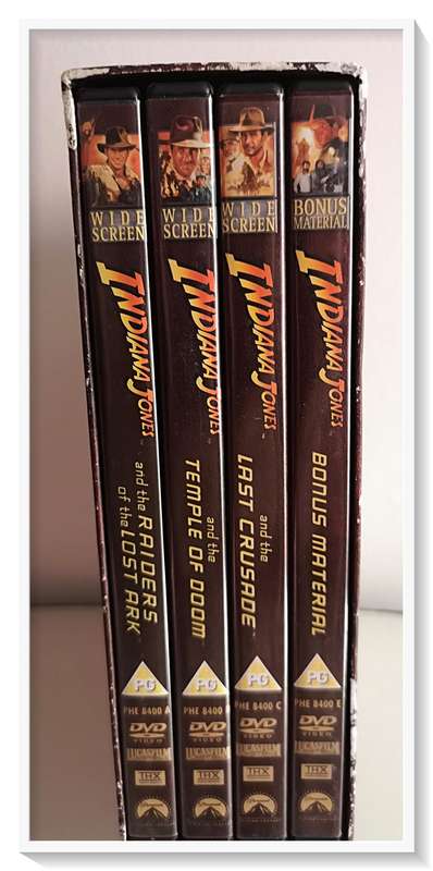 The Adventures of Indiana Jones - First Three Films Plus BONUS MATERIAL DISC - All in Slipcase