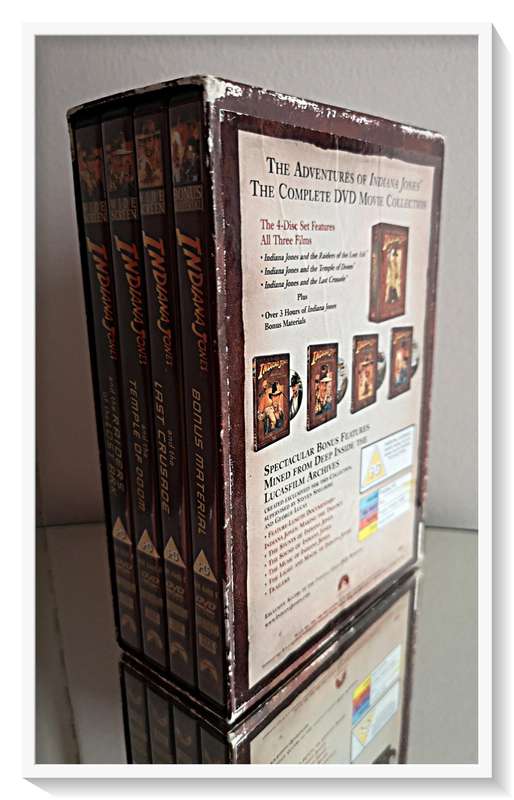 The Adventures of Indiana Jones - First Three Films Plus BONUS MATERIAL DISC - All in Slipcase