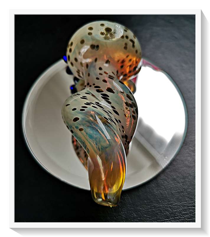 The Leviathan is a Stunning Murano Styled Glass Pipe for Tobacco Smokers and Glass Collectors Alike