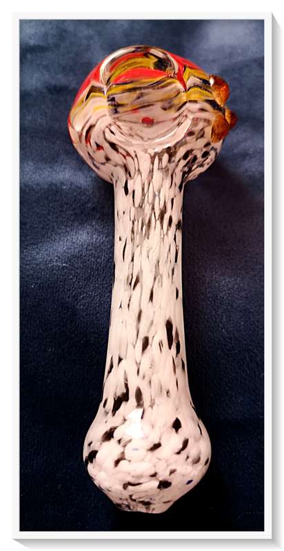The Shroom Wand is a Stunning Murano Styled Glass Pipe for Tobacco Smokers and Glass Collectors***