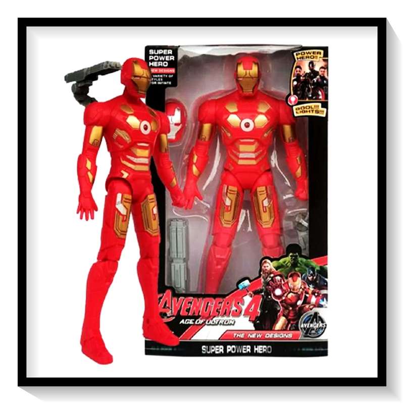 Avengers: Age of Ultron - Super Power Hero - Iron Man - (with LED Chest Light) - 12CM by 18CM *