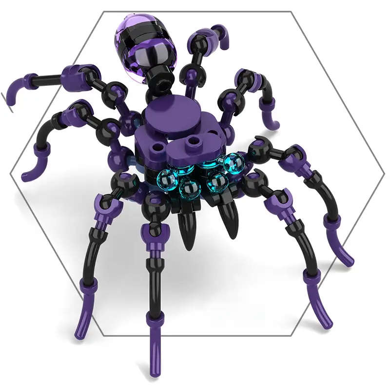 SPIDER: Mechanical Punk Insects in Hexagonal Box - 72 Pieces - Small Colorful Particle Puzzle Toy