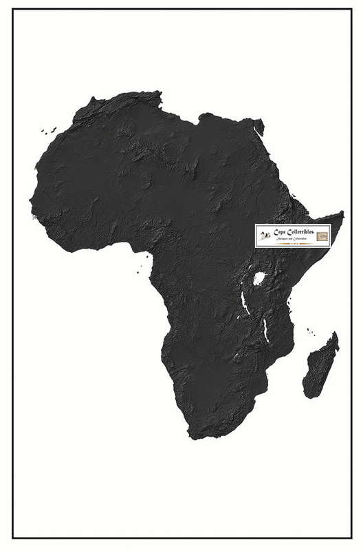 Africa Relief Map Digital Download For Vinyl Decal Print for Vehicles