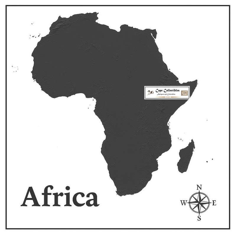 Africa Relief with Name Map Digital Download For Vinyl Decal Print for Vehicle