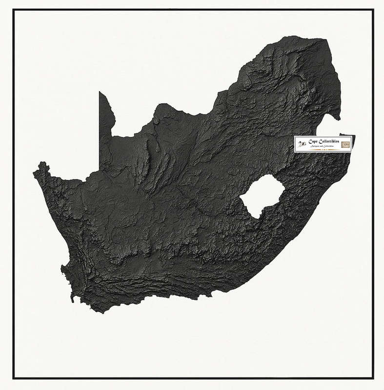 South Africa Relief Map Digital Download For Vinyl Decal Print for Vehicles