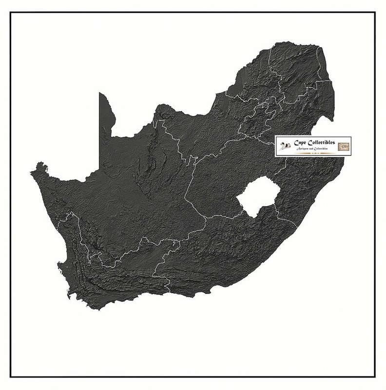 South Africa Relief Map Digital Download For Vinyl Decal Print for Vehicles