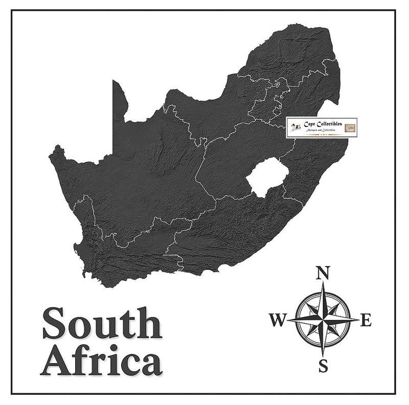 South Africa Relief Map Digital Download For Vinyl Decal Print for Vehicles