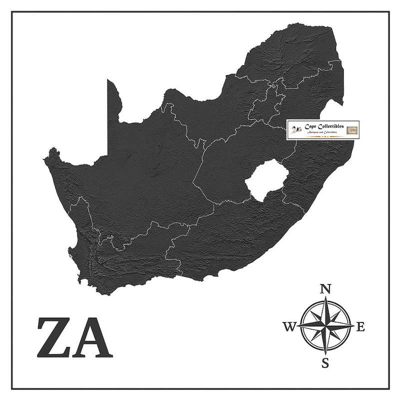 South Africa Relief Map Digital Download For Vinyl Decal Print for Vehicles
