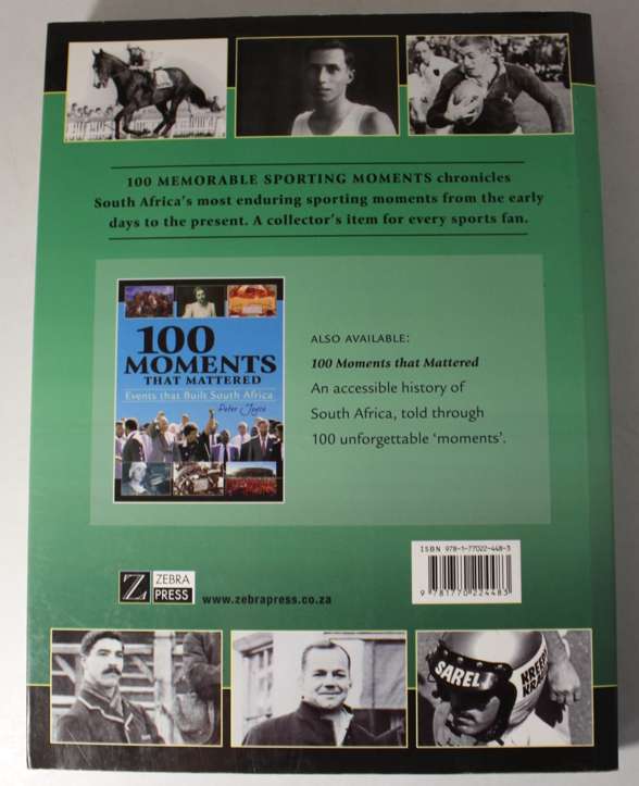 100 Memorable Sporting Moments Events That United South Africa by Peter Joyce Softcover Book