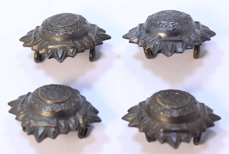 4 x Officers Rank Pips Bath Stars Tria Juncta In Uno Genuine British Military