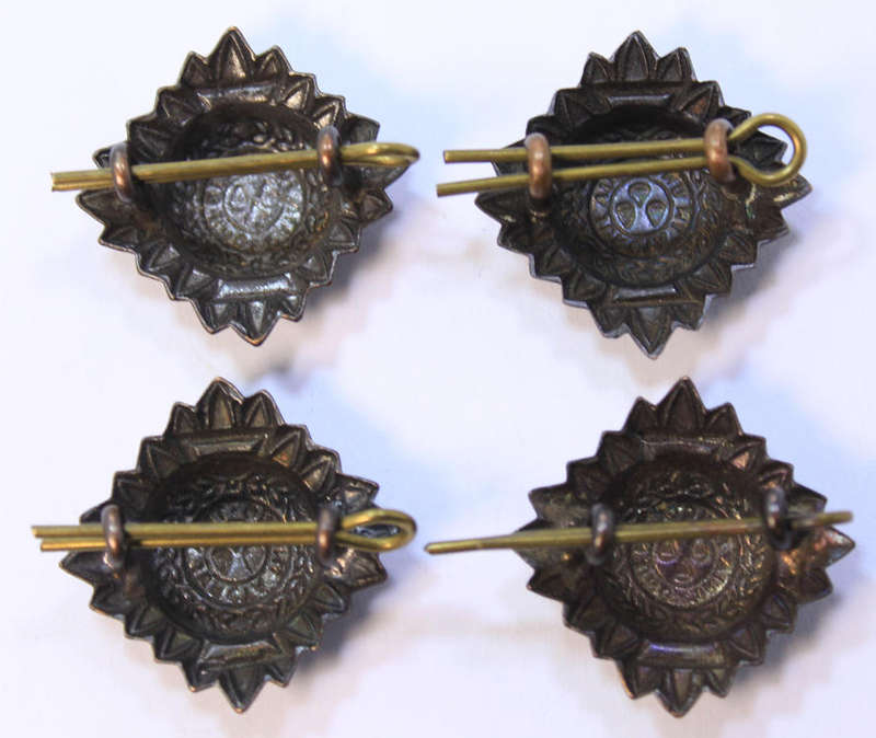 4 x Officers Rank Pips Bath Stars Tria Juncta In Uno Genuine British Military