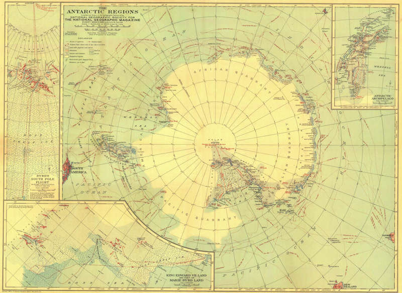 The National Geographic Society Antarctic Regions 1932 Digital Maps Digital Download