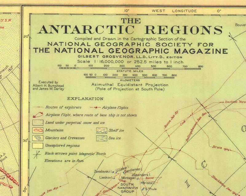 The National Geographic Society Antarctic Regions 1932 Digital Maps Digital Download