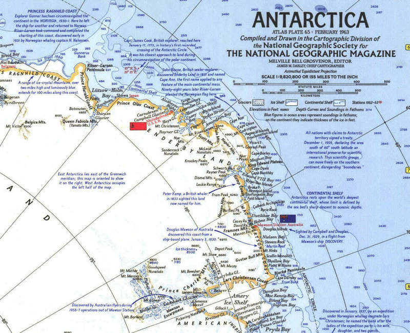National Geographic Antarctica February 1963 Digital Maps Digital Download