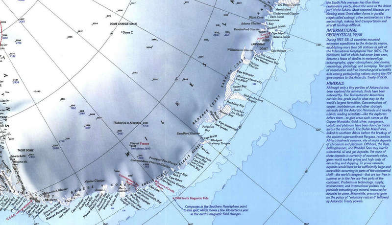 National Geographic Map of Antarctica 1987 Digital Maps Digital Download