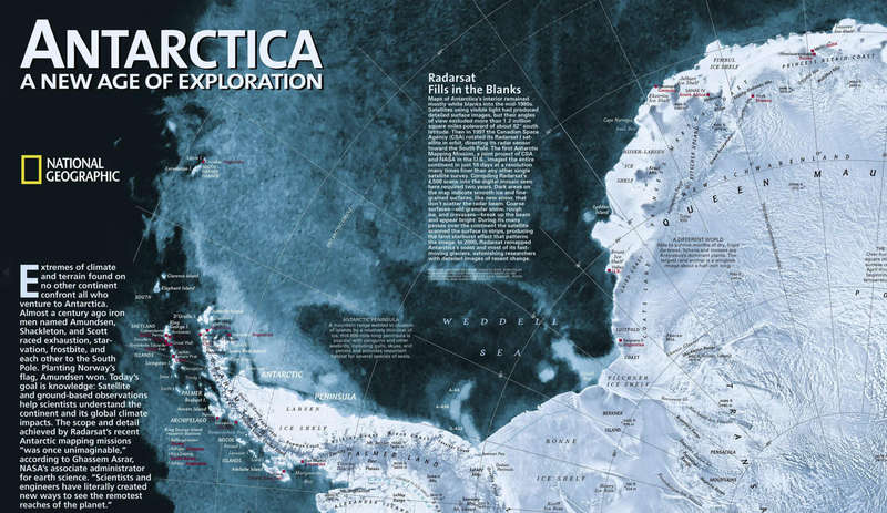 National Geographic Relief Style Map of Antarctica 2002 Digital Maps Digital Download