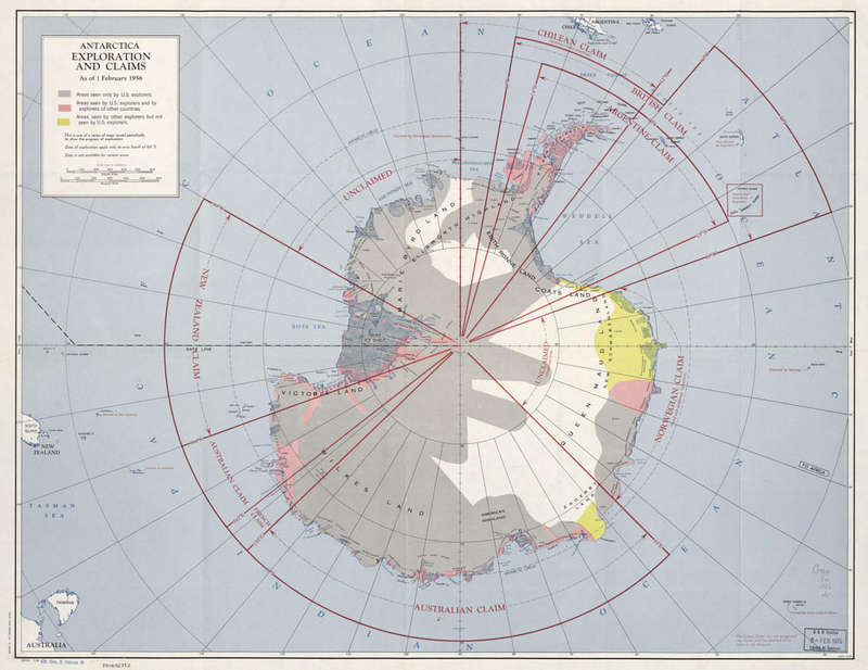 Antarctica Claims Exploration 1956 Digital Maps Digital Download