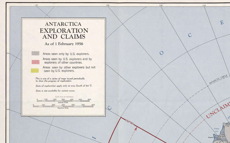 Antarctica Claims Exploration 1956 Digital Maps Digital Download