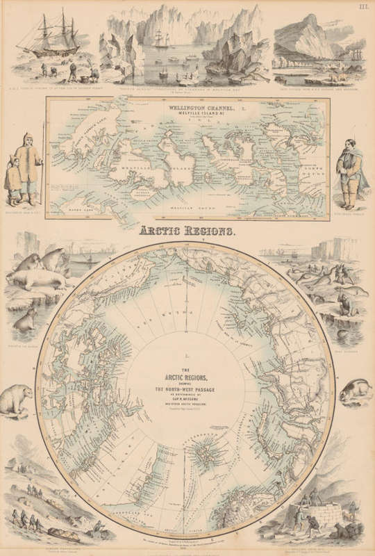 Arctic Regions 1862 With The North West Passage Digital Maps Digital Download