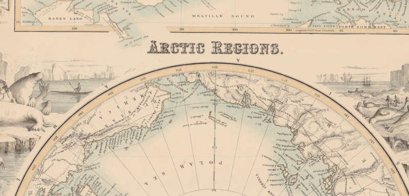 Arctic Regions 1862 With The North West Passage Digital Maps Digital Download