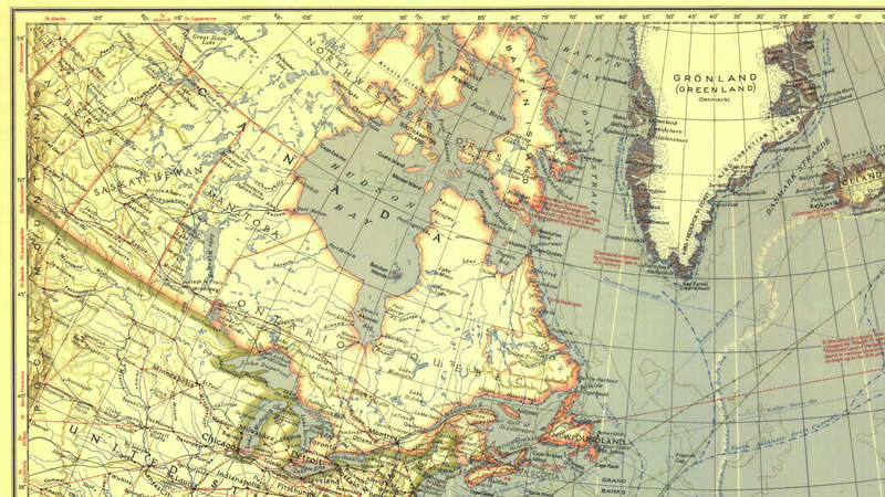 National Geographic Atlantic Ocean 1939 Digital Maps Digital Download